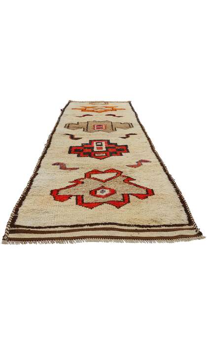 3 x 11 Vintage Tribal Kurdish Rug Runner 53902