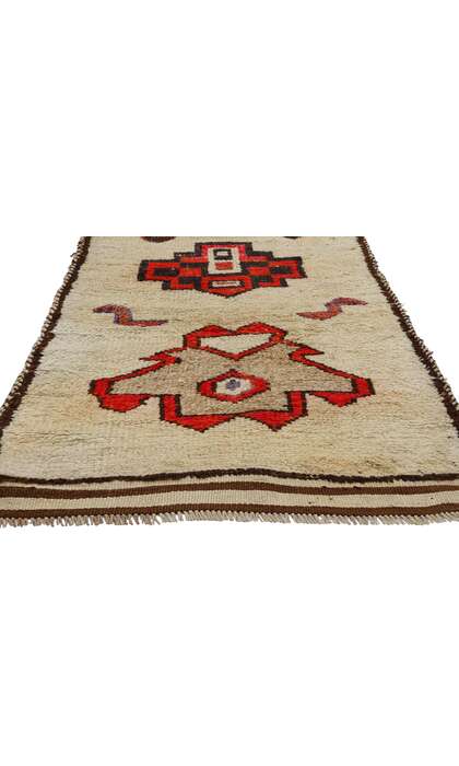 3 x 11 Vintage Tribal Kurdish Rug Runner 53902