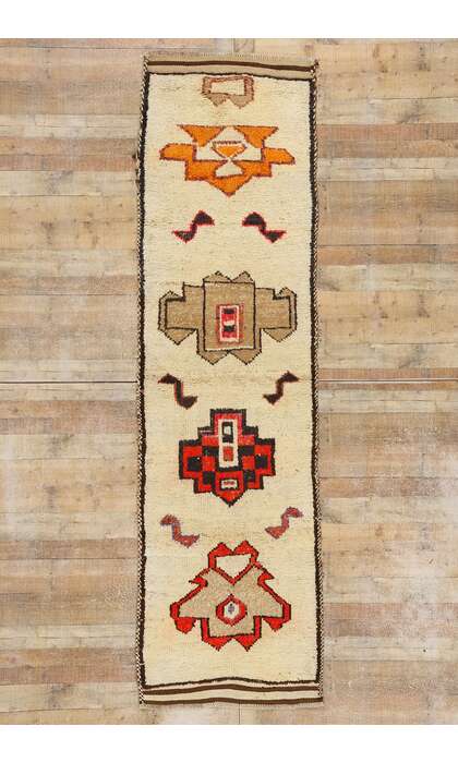 3 x 11 Vintage Tribal Kurdish Rug Runner 53902