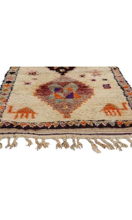 4 x 10 Vintage Tribal Kurdish Rug 53903