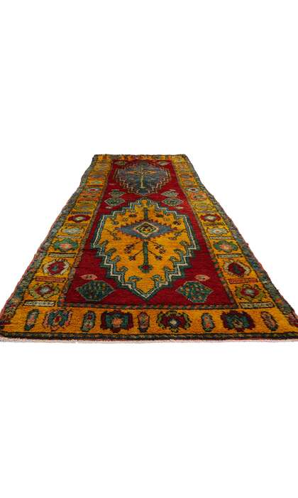4 x 11 Vintage Tribal Kurdish Rug 53904