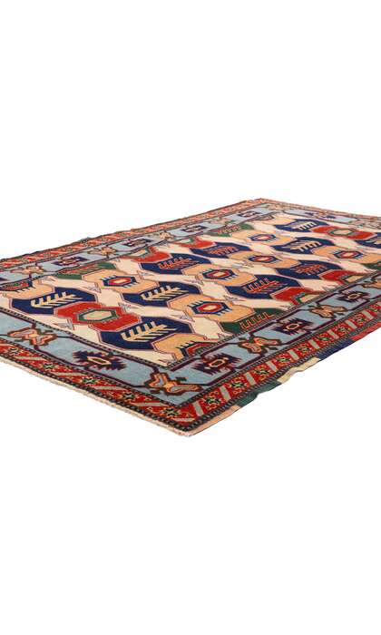 4 x 5 Vintage Turkish Oushak Rug 53923