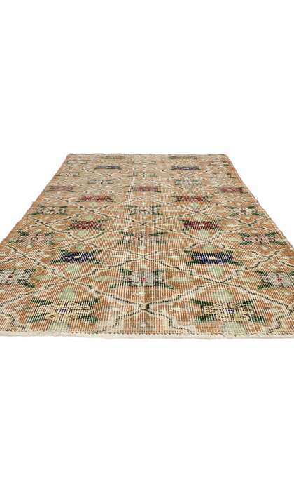 3 x 7 Distressed Vintage Turkish Sivas Rug 51947