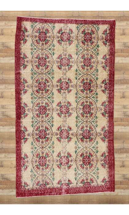 4 x 7 Vintage Turkish Sivas Rug 51973