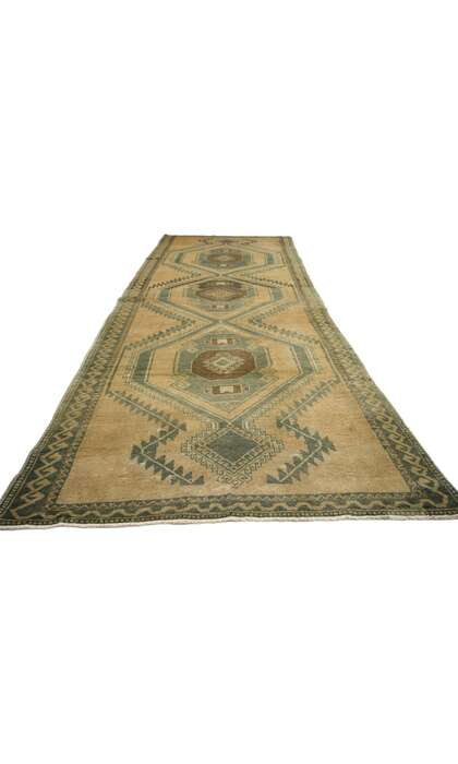 4 x 11 Vintage Turkish Oushak Rug 50351