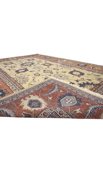 7 x 10 Vintage Persian Mahal Rug 75849