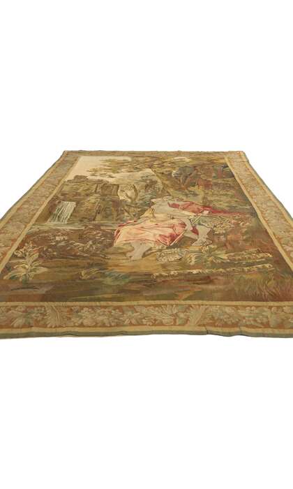 6 x 10 Antique French Aubusson Tapestry 77225