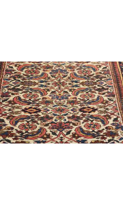 3 x 4 Antique Ivory Persian Hamadan Rug 78419