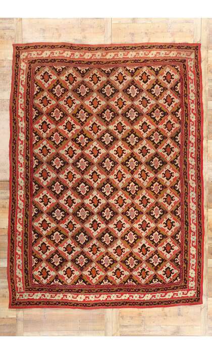 9 x 12 Antique Indian Kashmir Rug 71812