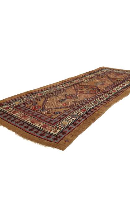 4 x 11 Antique Brown Persian Malayer Rug Runner 73708