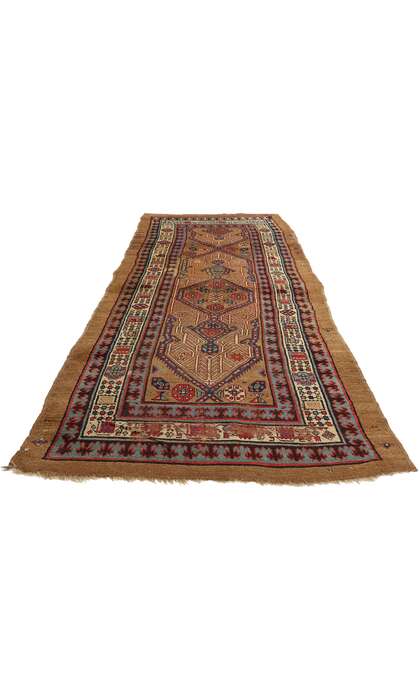 4 x 11 Antique Brown Persian Malayer Rug Runner 73708
