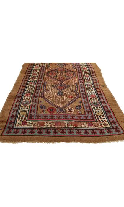 4 x 11 Antique Brown Persian Malayer Rug Runner 73708