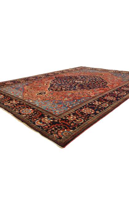 8 x 12 Antique Persian Sarouk Farahan Rug 53478