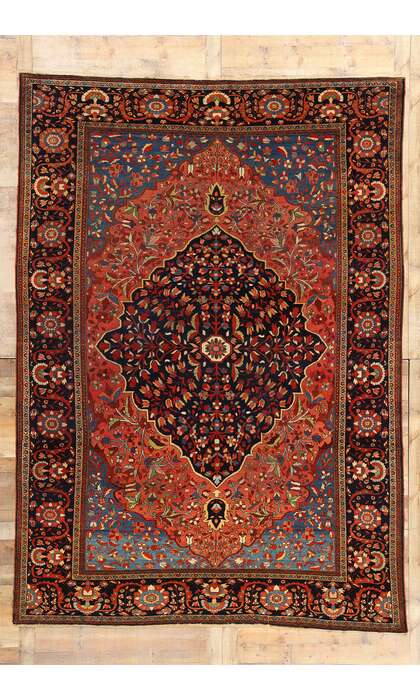 8 x 12 Antique Persian Sarouk Farahan Rug 53478