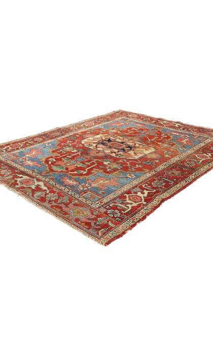 5 x 6 Antique Persian Serapi Rug 78168