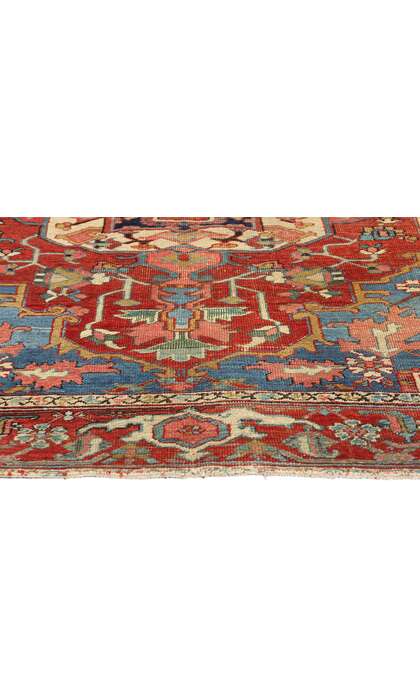 5 x 6 Antique Persian Serapi Rug 78168