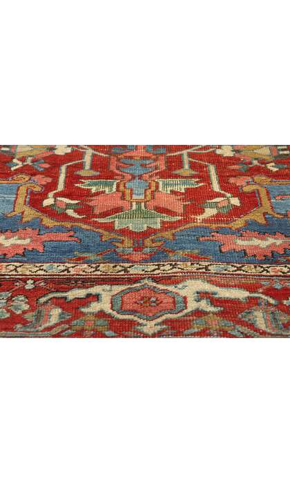 5 x 6 Antique Persian Serapi Rug 78168