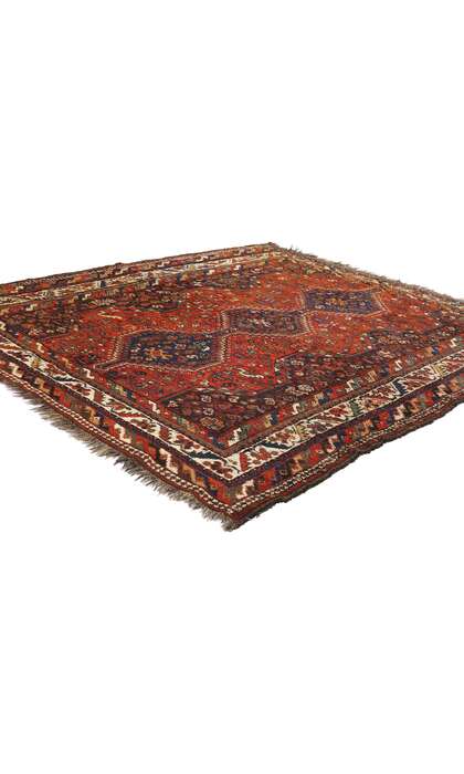 6 x 6 Antique Persian Tribal Shiraz Rug 78155