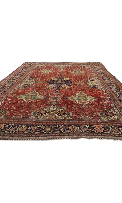 8 x 13 Antique Persian Sarouk Farahan Rug 77579