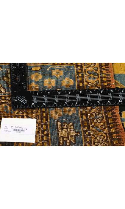 3 x 11 Antique Blue Persian Sarab Rug Runner 73326