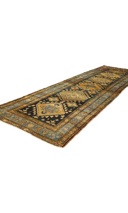 3 x 11 Antique Blue Persian Sarab Rug Runner 73326