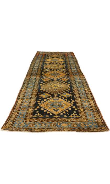 3 x 11 Antique Blue Persian Sarab Rug Runner 73326