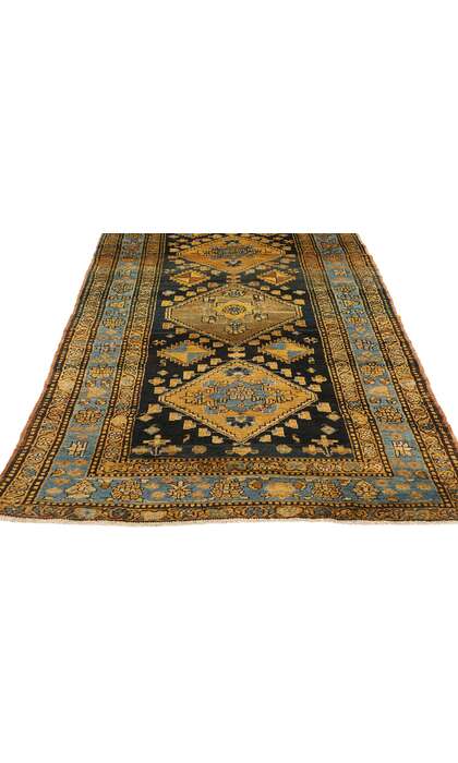 3 x 11 Antique Blue Persian Sarab Rug Runner 73326