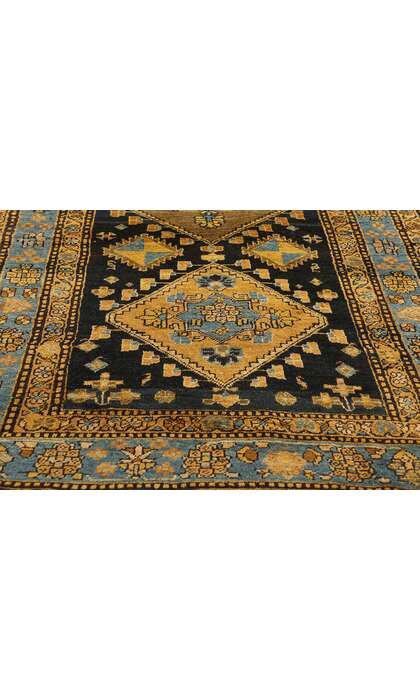 3 x 11 Antique Blue Persian Sarab Rug Runner 73326