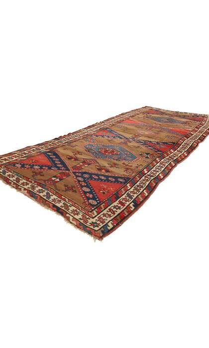 4 x 11 Antique Brown Persian Sarab Rug Runner 73991