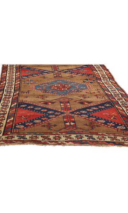 4 x 11 Antique Brown Persian Sarab Rug Runner 73991