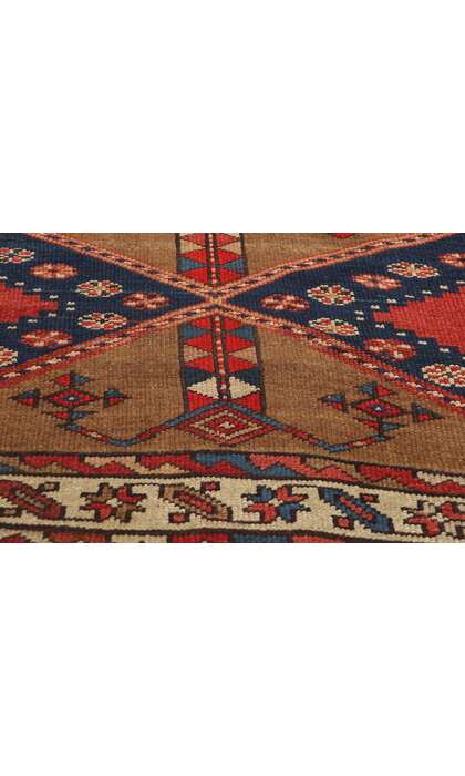 4 x 11 Antique Brown Persian Sarab Rug Runner 73991