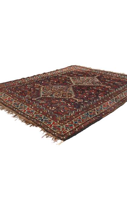 6 x 7 Antique Persian Shiraz Rug 78179