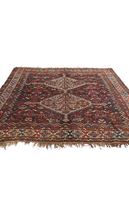6 x 7 Antique Persian Shiraz Rug 78179