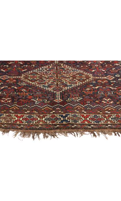 6 x 7 Antique Persian Shiraz Rug 78179