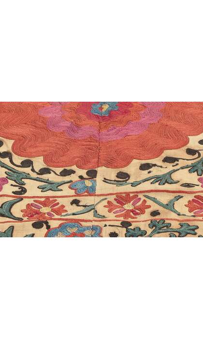 4 x 5 Antique Uzbek Shakhrisyabz Suzani Tapestry 78199