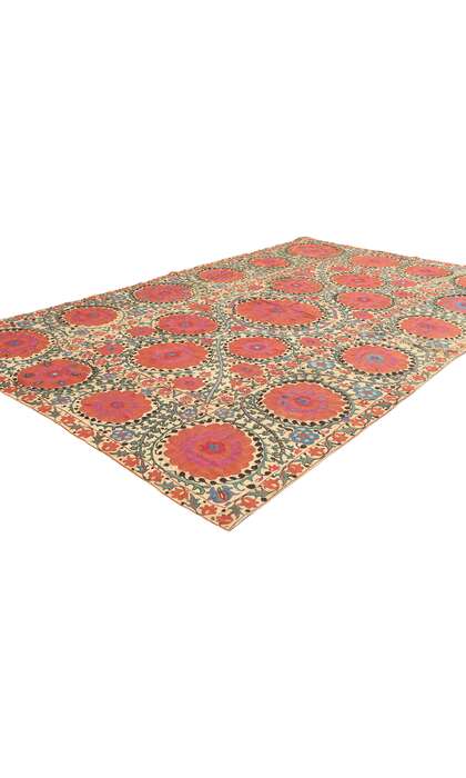 4 x 5 Antique Uzbek Shakhrisyabz Suzani Tapestry 78199