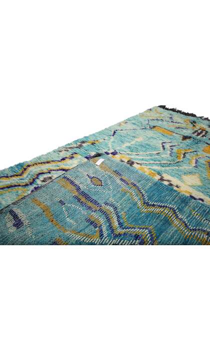 5 x 8 Vintage Aqua Boujad Moroccan Rug 20711
