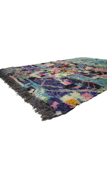 5 x 8 Vintage Aqua Boujad Moroccan Rug 20714