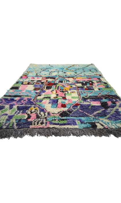 5 x 8 Vintage Aqua Boujad Moroccan Rug 20714