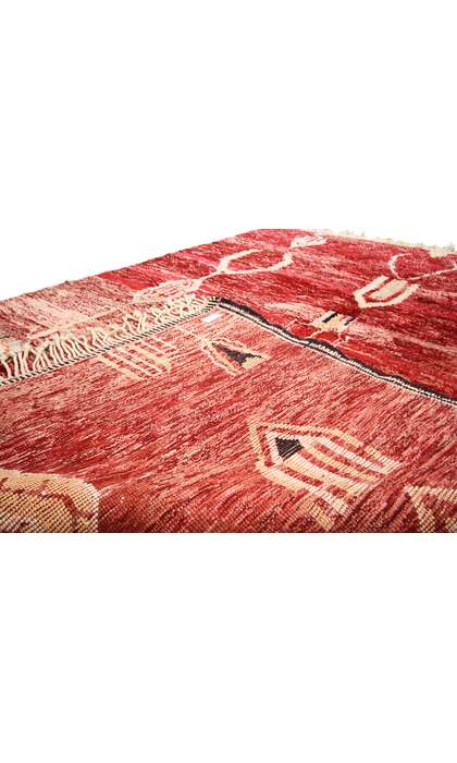7 x 10 Vintage Red Beni Mrirt Moroccan Rug 20732