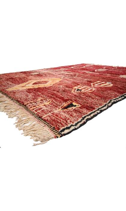 7 x 10 Vintage Red Beni Mrirt Moroccan Rug 20732