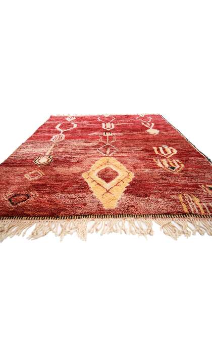 7 x 10 Vintage Red Beni Mrirt Moroccan Rug 20732