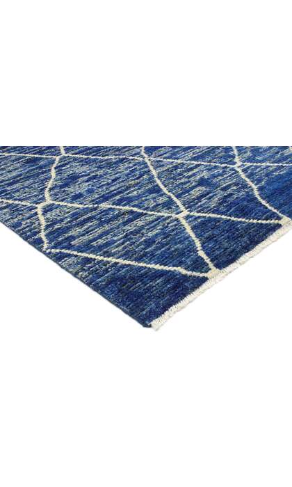 4 x 6 Modern Blue Moroccan Rug 80298
