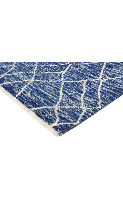 4 x 6 Modern Blue Moroccan Rug 80298