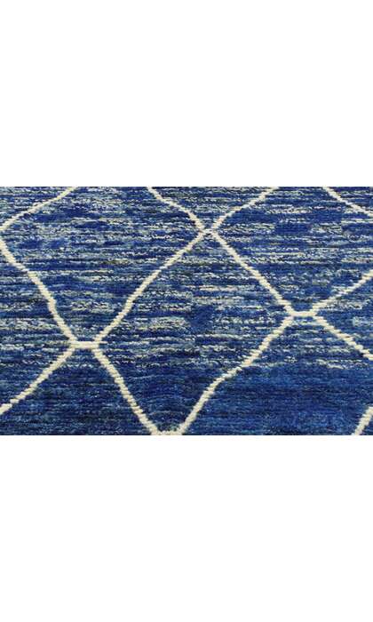 4 x 6 Modern Blue Moroccan Rug 80298