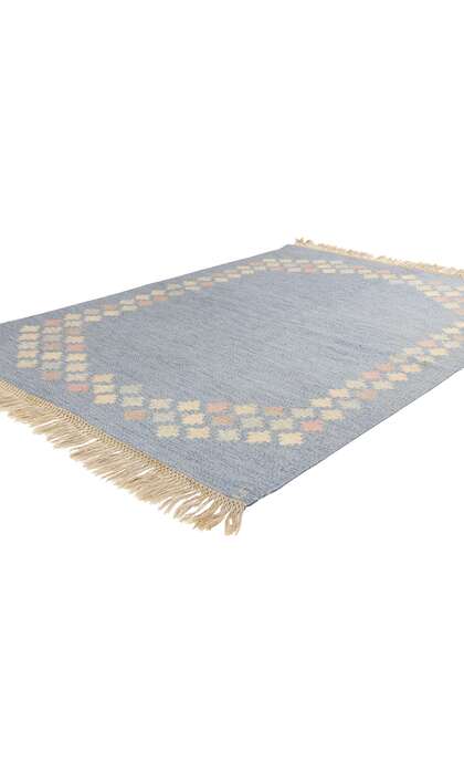 5 x 6 Brita Svefors Vintage Swedish Rollakan Rug 78262