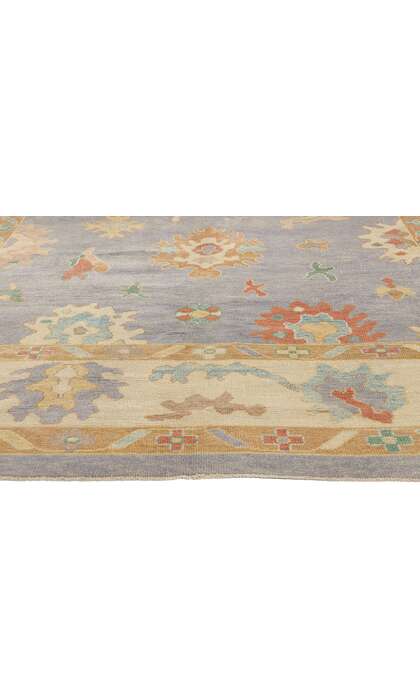 9 x 12 Colorful Oushak Rug Modern Turkish Lavender Carpet 52164
