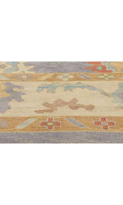 9 x 12 Colorful Oushak Rug Modern Turkish Lavender Carpet 52164