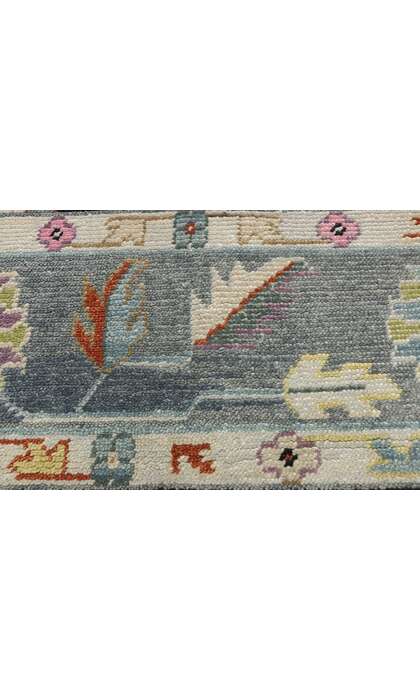 9 x 12 Colorful Black Oushak Rug 30505