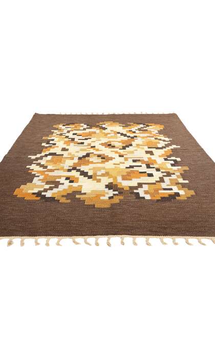 6 x 8 Erik Lundberg Vintage Swedish Rollakan Rug 78249